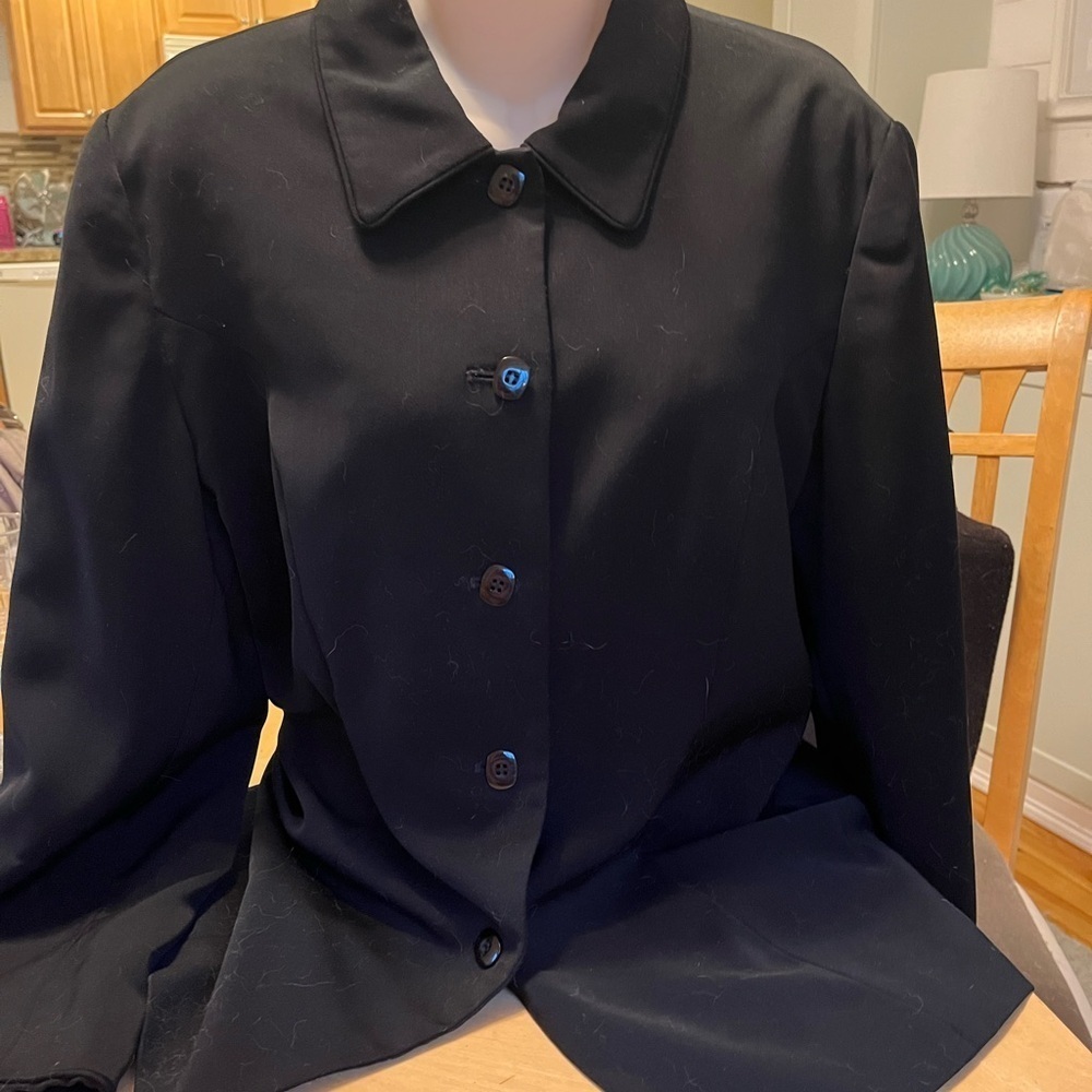 Sag Harbor Black Button Up Women’s Blazer 10 - Picture 2 of 15